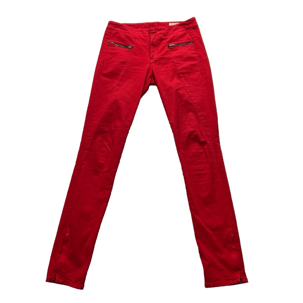 rag & bone‎ RED Jeans Skinny Zipper Pockets Retail $198 Women’s Size 27 - Picture 5 of 16